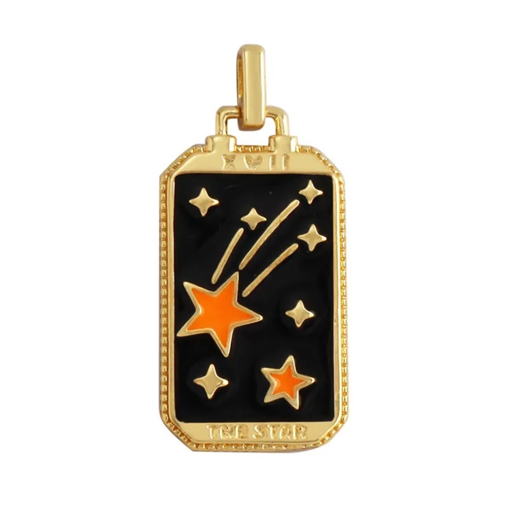 Dainty ‘The Star’ Tarot Card Gold Necklace | Stainless Steel Cute Link Chain